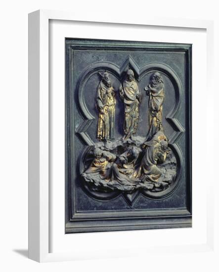 The Transfiguration, Ninth Panel of the North Doors of the Baptistery of San Giovanni, 1403-24-Lorenzo Ghiberti-Framed Giclee Print