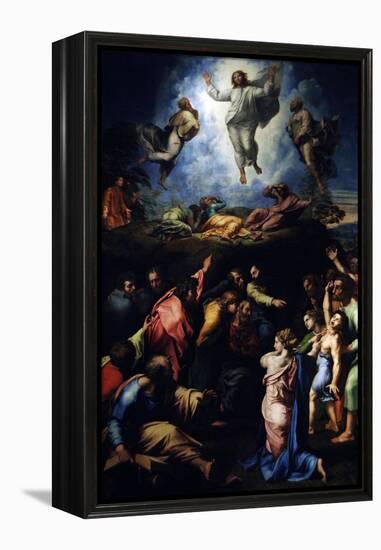 The Transfiguration of Christ, 1516-1520-Raphael-Framed Premier Image Canvas