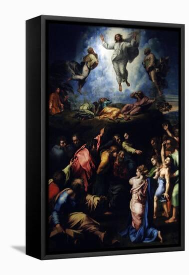 The Transfiguration of Christ, 1516-1520-Raphael-Framed Premier Image Canvas