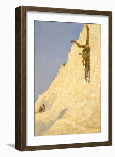 The Transgressor (The Apache Trail: Tio Juan Hanging There Dead! the Way of the Transgressor) 1891-Frederic Remington-Framed Giclee Print