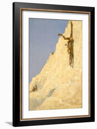 The Transgressor (The Apache Trail: Tio Juan Hanging There Dead! the Way of the Transgressor) 1891-Frederic Remington-Framed Giclee Print