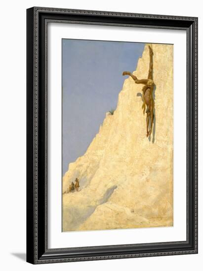The Transgressor (The Apache Trail: Tio Juan Hanging There Dead! the Way of the Transgressor) 1891-Frederic Remington-Framed Giclee Print