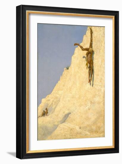 The Transgressor (The Apache Trail: Tio Juan Hanging There Dead! the Way of the Transgressor) 1891-Frederic Remington-Framed Giclee Print