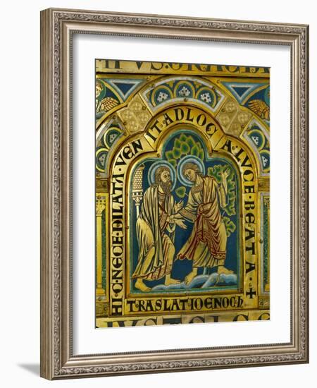 The Translation of Enoch, Verdun Altar, Begun 1181, Enamel-Nicholas of Verdun-Framed Giclee Print