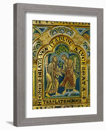 The Translation of Enoch, Verdun Altar, Begun 1181, Enamel-Nicholas of Verdun-Framed Giclee Print