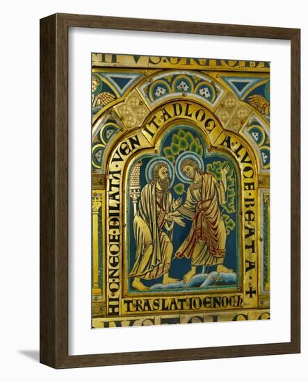 The Translation of Enoch, Verdun Altar, Begun 1181, Enamel-Nicholas of Verdun-Framed Giclee Print