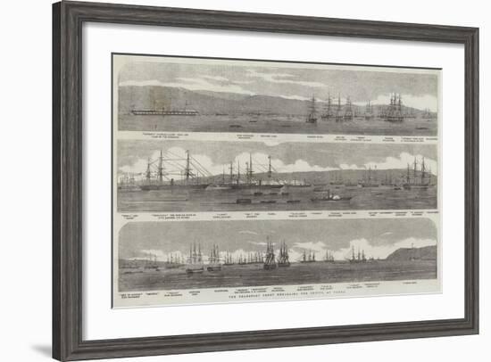 The Transport Fleet Embarking the Troops, at Varna-null-Framed Giclee Print