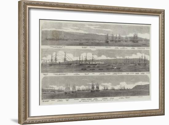 The Transport Fleet Embarking the Troops, at Varna-null-Framed Giclee Print