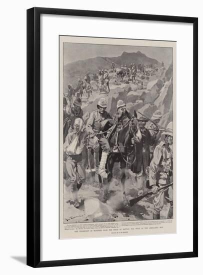 The Transport of Wounded from the Field of Battle, the Work of the Ambulance Men-Frederic De Haenen-Framed Giclee Print