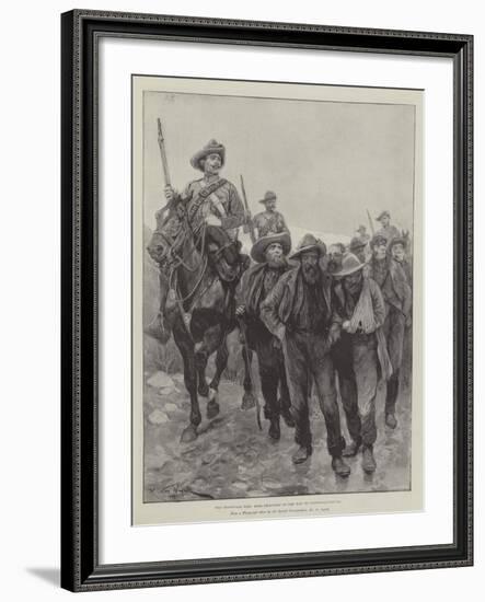 The Transvaal War, Boer Prisoners on the Way to Pietermaritzburg-Richard Caton Woodville II-Framed Giclee Print