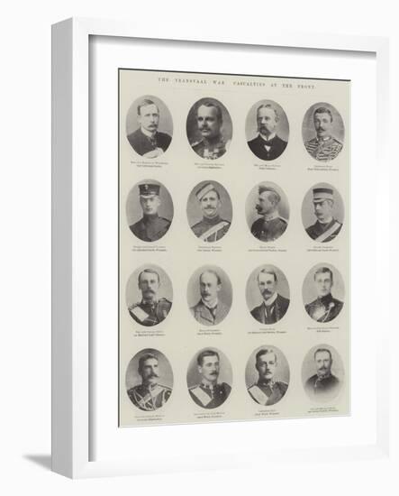 The Transvaal War, Casualties at the Front-null-Framed Giclee Print