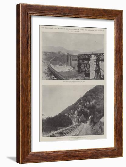 The Transvaal War, Scenes of the Boer Retreat Along the Delagoa Bay Railway-null-Framed Giclee Print