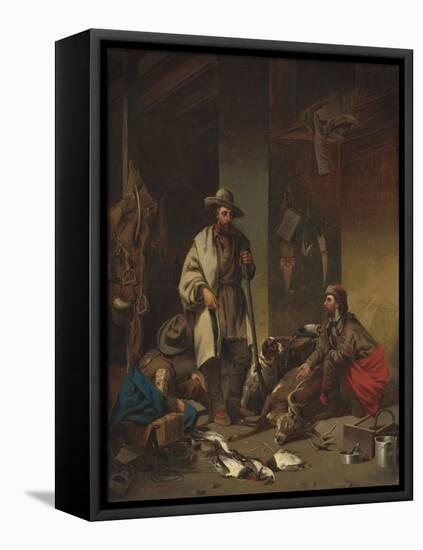 The Trapper's Cabin, 1858-John Mix Stanley-Framed Premier Image Canvas
