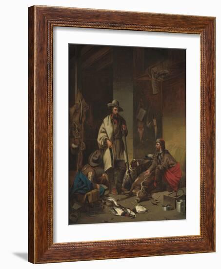 The Trapper's Cabin, 1858-John Mix Stanley-Framed Giclee Print