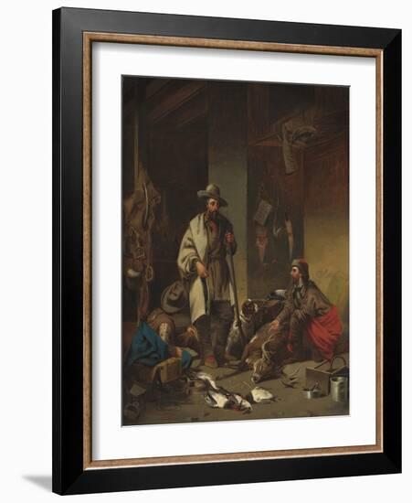 The Trapper's Cabin, 1858-John Mix Stanley-Framed Giclee Print