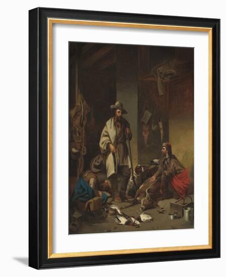 The Trapper's Cabin, 1858-John Mix Stanley-Framed Giclee Print
