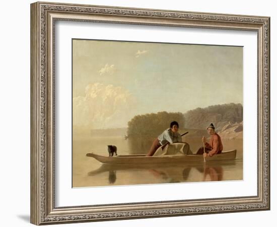 The Trapper's Return, 1851-George Caleb Bingham-Framed Giclee Print