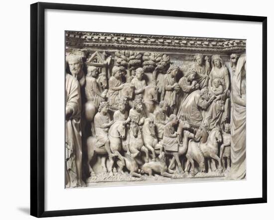 The Travel and the Adoration of the Magi, by Pisano-null-Framed Photographic Print