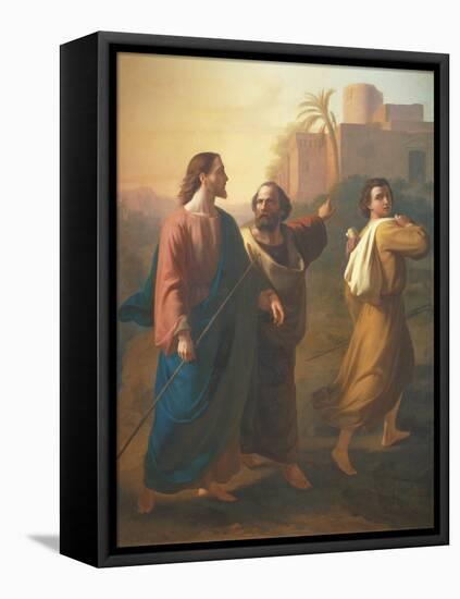 The Travellers at Emmaus, 1857-Ramon Sagredo-Framed Premier Image Canvas
