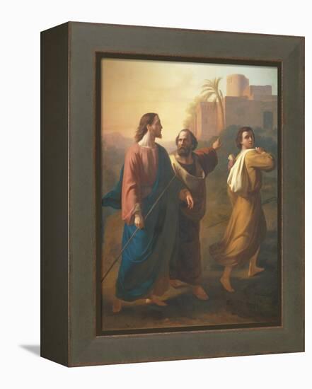 The Travellers at Emmaus, 1857-Ramon Sagredo-Framed Premier Image Canvas