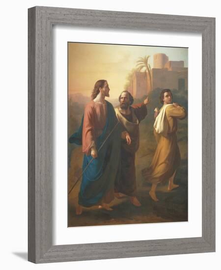 The Travellers at Emmaus, 1857-Ramon Sagredo-Framed Giclee Print