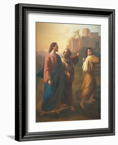 The Travellers at Emmaus, 1857-Ramon Sagredo-Framed Giclee Print