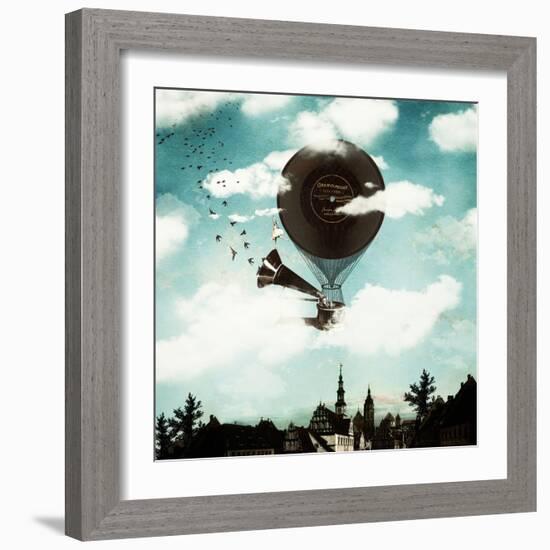 The Travelling Ballerina-Paula Belle Flores-Framed Art Print