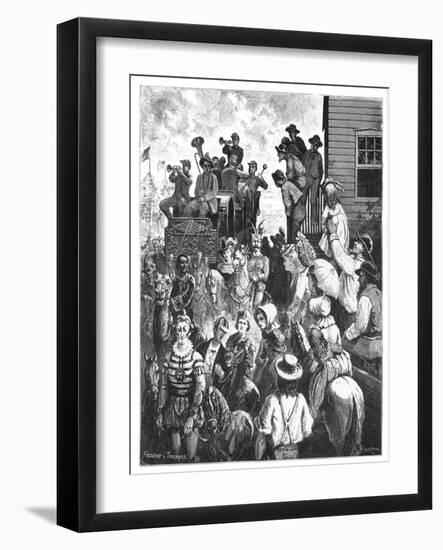 The Travelling Circus, C1870S-Tavernier and Frenzeny-Framed Giclee Print