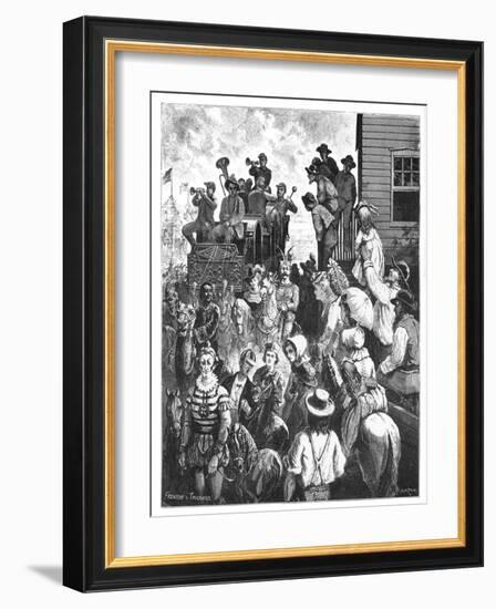 The Travelling Circus, C1870S-Tavernier and Frenzeny-Framed Giclee Print