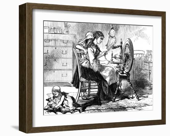 The Treadle Spinning Wheel, C1880-C R-Framed Giclee Print