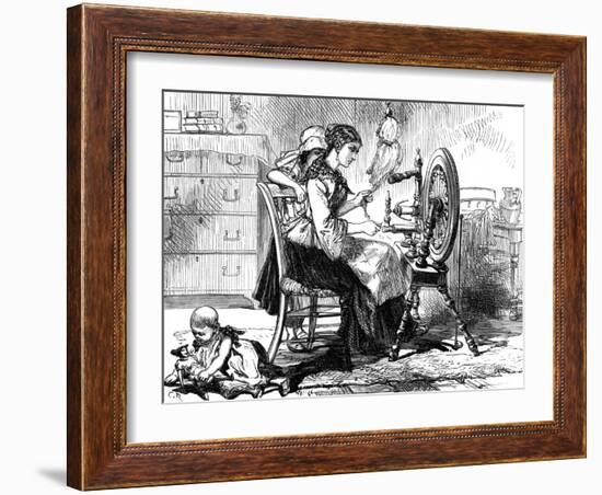 The Treadle Spinning Wheel, C1880-C R-Framed Giclee Print