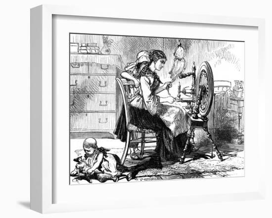 The Treadle Spinning Wheel, C1880-C R-Framed Giclee Print