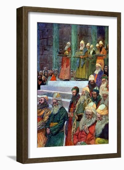 The Treasurers and Keepers of the Vases - Bible-James Jacques Joseph Tissot-Framed Giclee Print