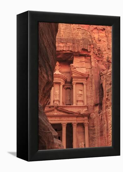 The Treasury (Al-Khazneh), Seen from the Siq, Petra, Jordan, Middle East-Eleanor Scriven-Framed Premier Image Canvas