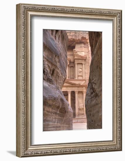 The Treasury as Seen from the Siq, Petra, Jordan, Middle East-Richard Maschmeyer-Framed Photographic Print