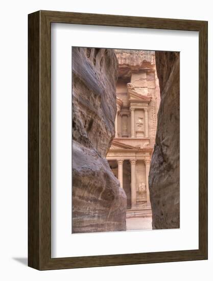 The Treasury as Seen from the Siq, Petra, Jordan, Middle East-Richard Maschmeyer-Framed Photographic Print