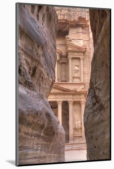 The Treasury as Seen from the Siq, Petra, Jordan, Middle East-Richard Maschmeyer-Mounted Photographic Print