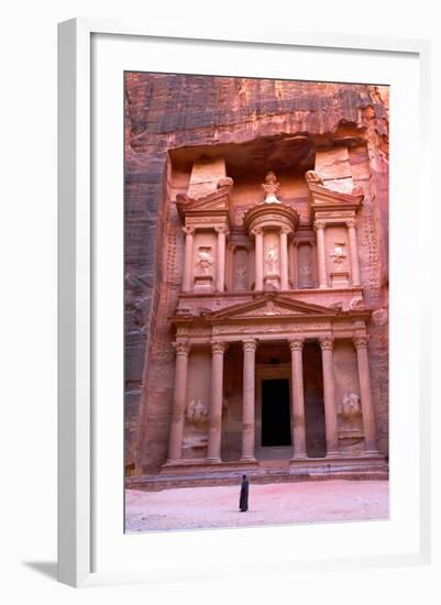 The Treasury, Petra, UNESCO World Heritage Site, Jordan, Middle East-Neil Farrin-Framed Photographic Print