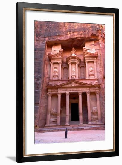 The Treasury, Petra, UNESCO World Heritage Site, Jordan, Middle East-Neil Farrin-Framed Photographic Print