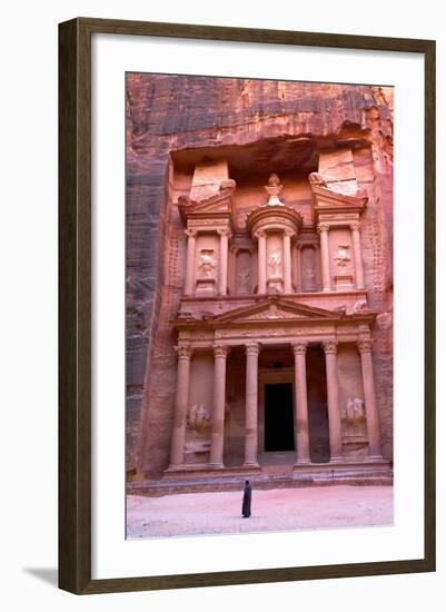 The Treasury, Petra, UNESCO World Heritage Site, Jordan, Middle East-Neil Farrin-Framed Photographic Print