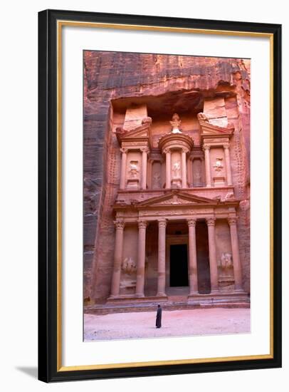 The Treasury, Petra, UNESCO World Heritage Site, Jordan, Middle East-Neil Farrin-Framed Photographic Print