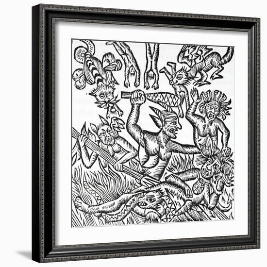 The Treatment of the Soul by Demons, Suffering and Exasperated-null-Framed Giclee Print