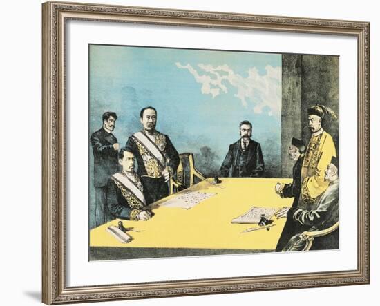 The Treaty of Shimonoseki also known as the Treaty of Maguan-null-Framed Giclee Print