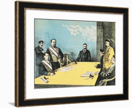 The Treaty of Shimonoseki also known as the Treaty of Maguan-null-Framed Giclee Print