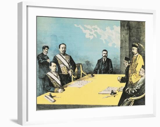 The Treaty of Shimonoseki also known as the Treaty of Maguan-null-Framed Giclee Print