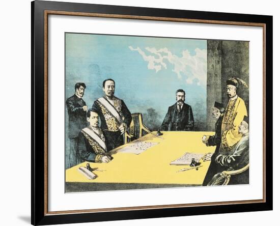 The Treaty of Shimonoseki also known as the Treaty of Maguan-null-Framed Giclee Print