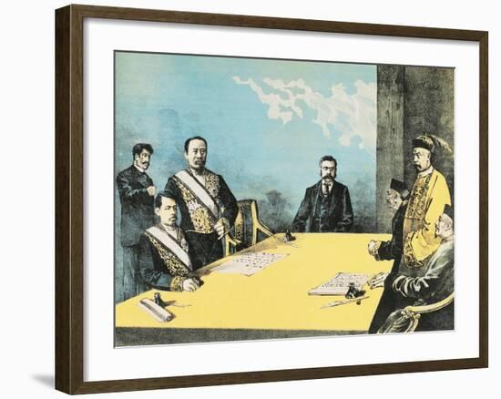 The Treaty of Shimonoseki also known as the Treaty of Maguan-null-Framed Giclee Print