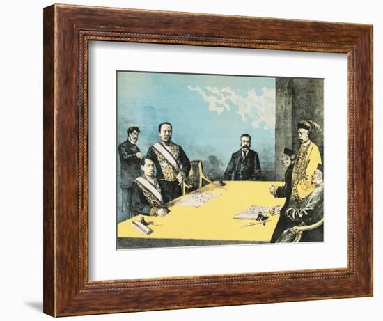 The Treaty of Shimonoseki also known as the Treaty of Maguan-null-Framed Giclee Print