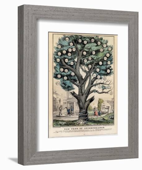 The Tree of Intemperance, Published by N. Currier, New York, 1849-Currier & Ives-Framed Giclee Print
