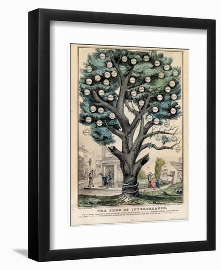 The Tree of Intemperance, Published by N. Currier, New York, 1849-Currier & Ives-Framed Giclee Print